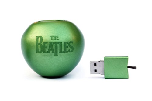The aluminum "The Beatles USB" apple with the USB flash drive removed.