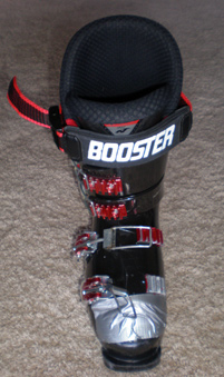 Nordica Doberman with BOOSTER strap and duct tape